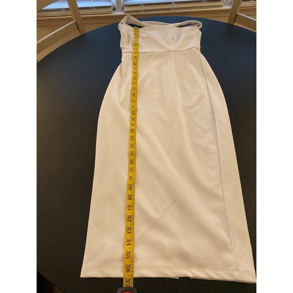 Olia Dress Women Small White One Shoulder Split Thigh Cocktail Bodycon Nightclub - Picture 13 of 16